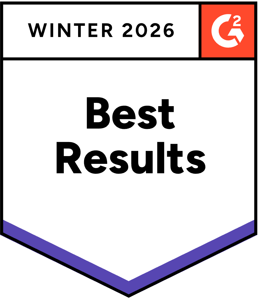 G2 Best Results badge, Winter 2025
